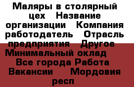 Маляры в столярный цех › Название организации ­ Компания-работодатель › Отрасль предприятия ­ Другое › Минимальный оклад ­ 1 - Все города Работа » Вакансии   . Мордовия респ.